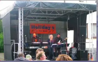A DJ on a stage