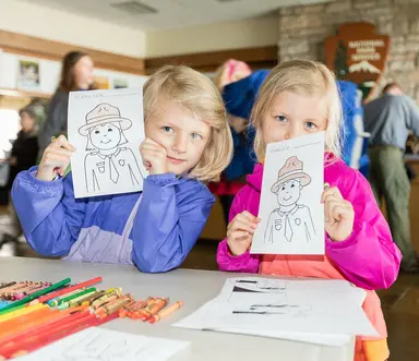 Children with drawings